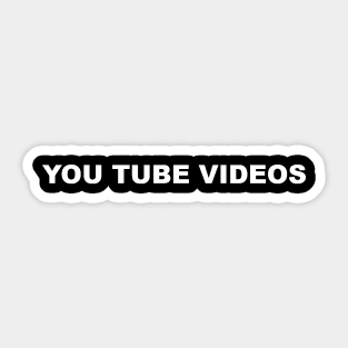 YOU TUBE VIDEOS TYPOGRAPHY WORD WORDS TEXT STRING Sticker